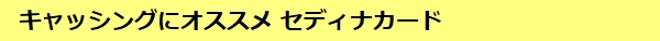 キャッシングにオススメ セディナカード