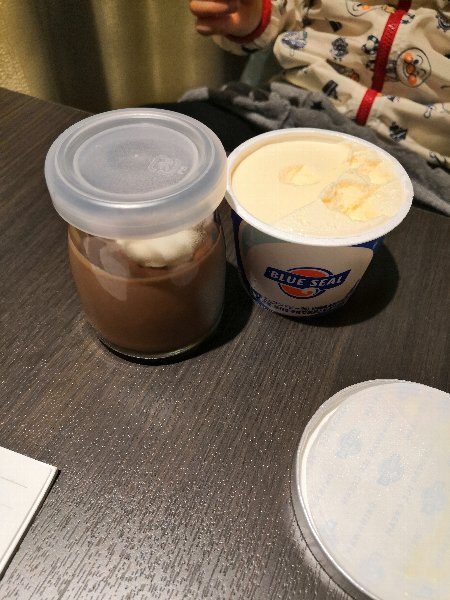 プリンとアイス